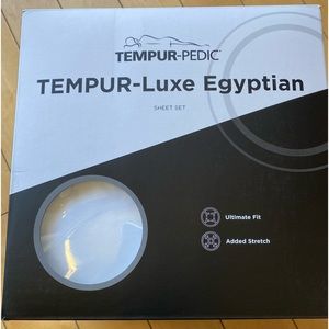 Tempur-pedic Luxe Egyptian Cotton King sized Sheet Set in White